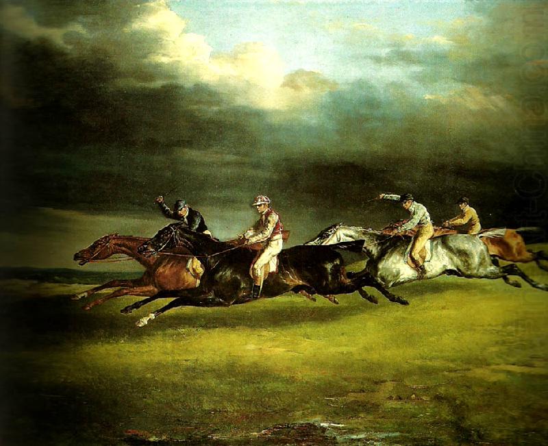 charles emile callande course de chevaux dite le derby d'epsom oil painting picture